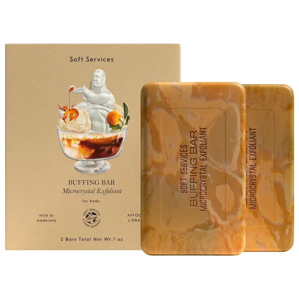 Soft Services Affogato L'Orange Buffing Bar  (2-pack)